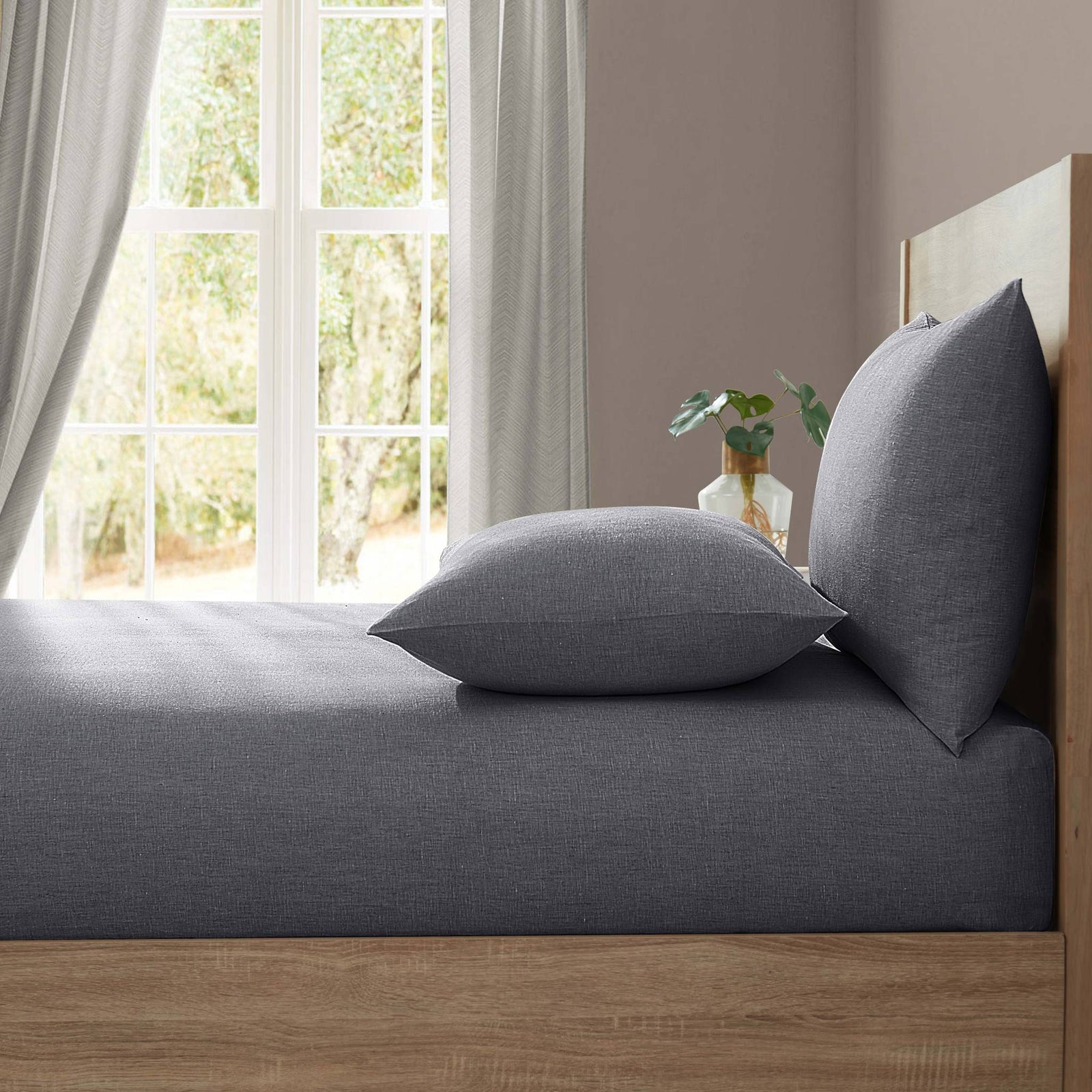 Lazy Linen Bed Linen Charcoal