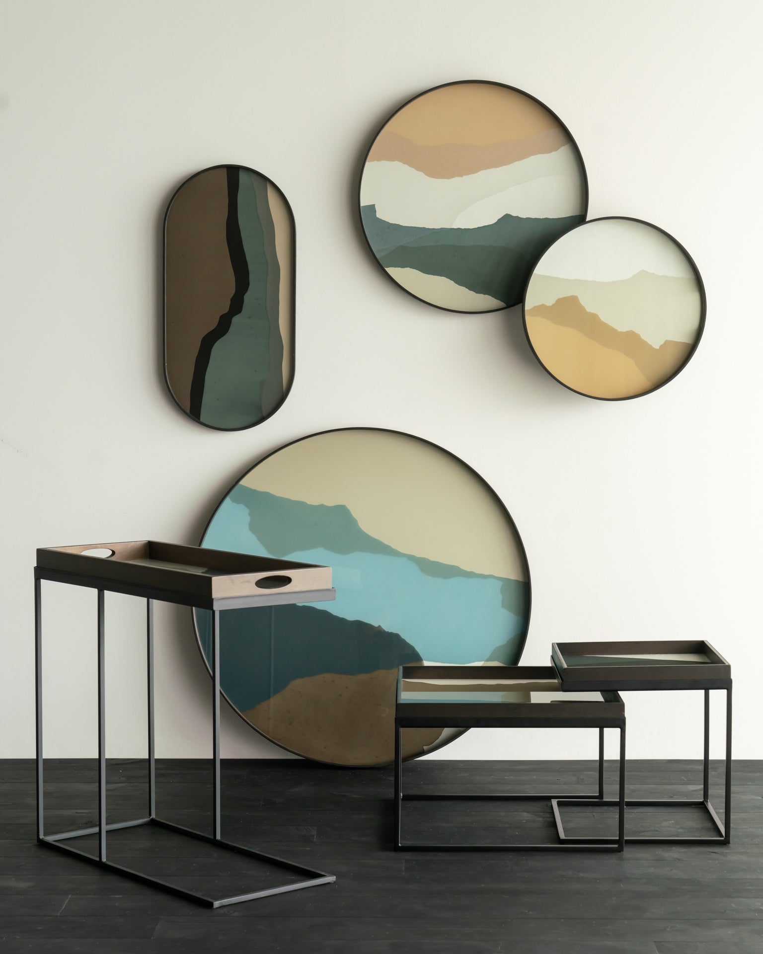 Slate Wabi Sabi Glass Tray