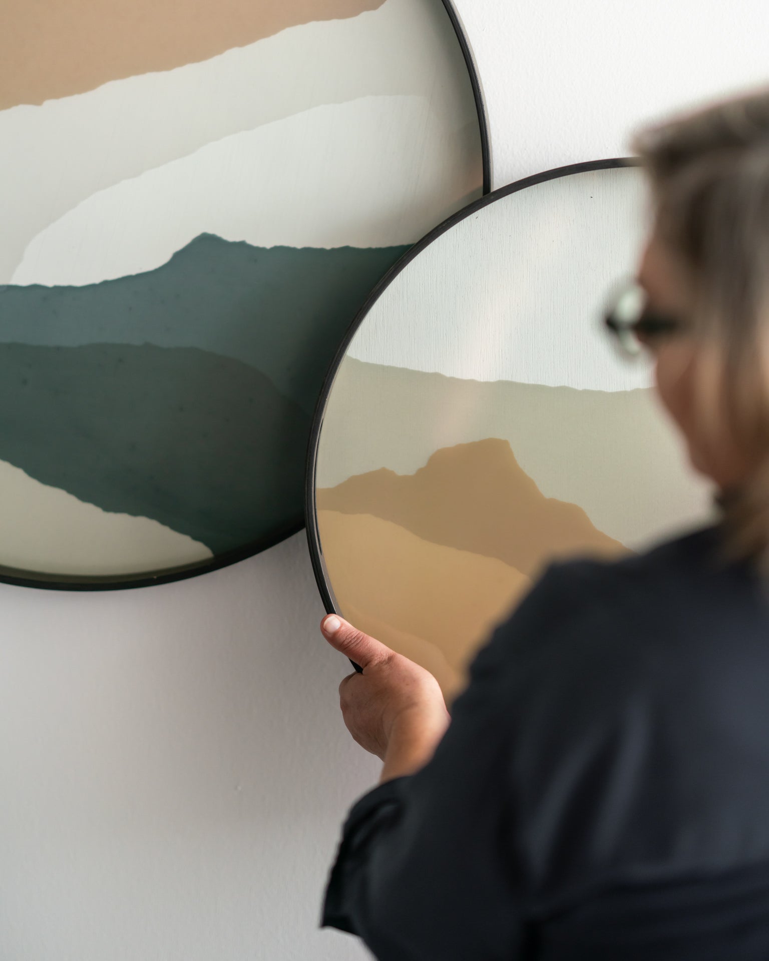 Graphite Wabi Sabi Glass Tray