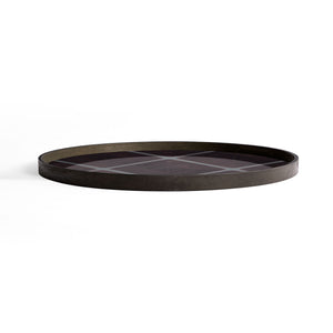 Slate Linear Squares Glass Tray