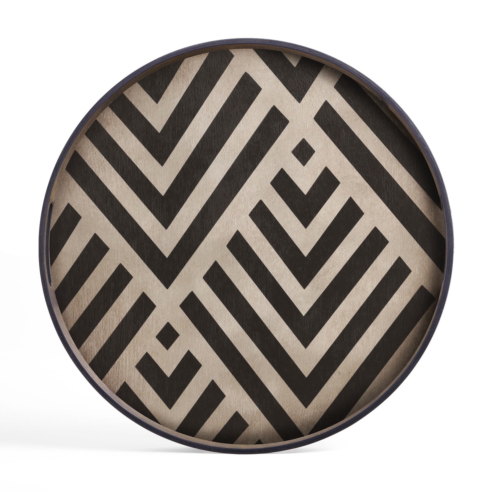 Graphite Chevron wooden tray
