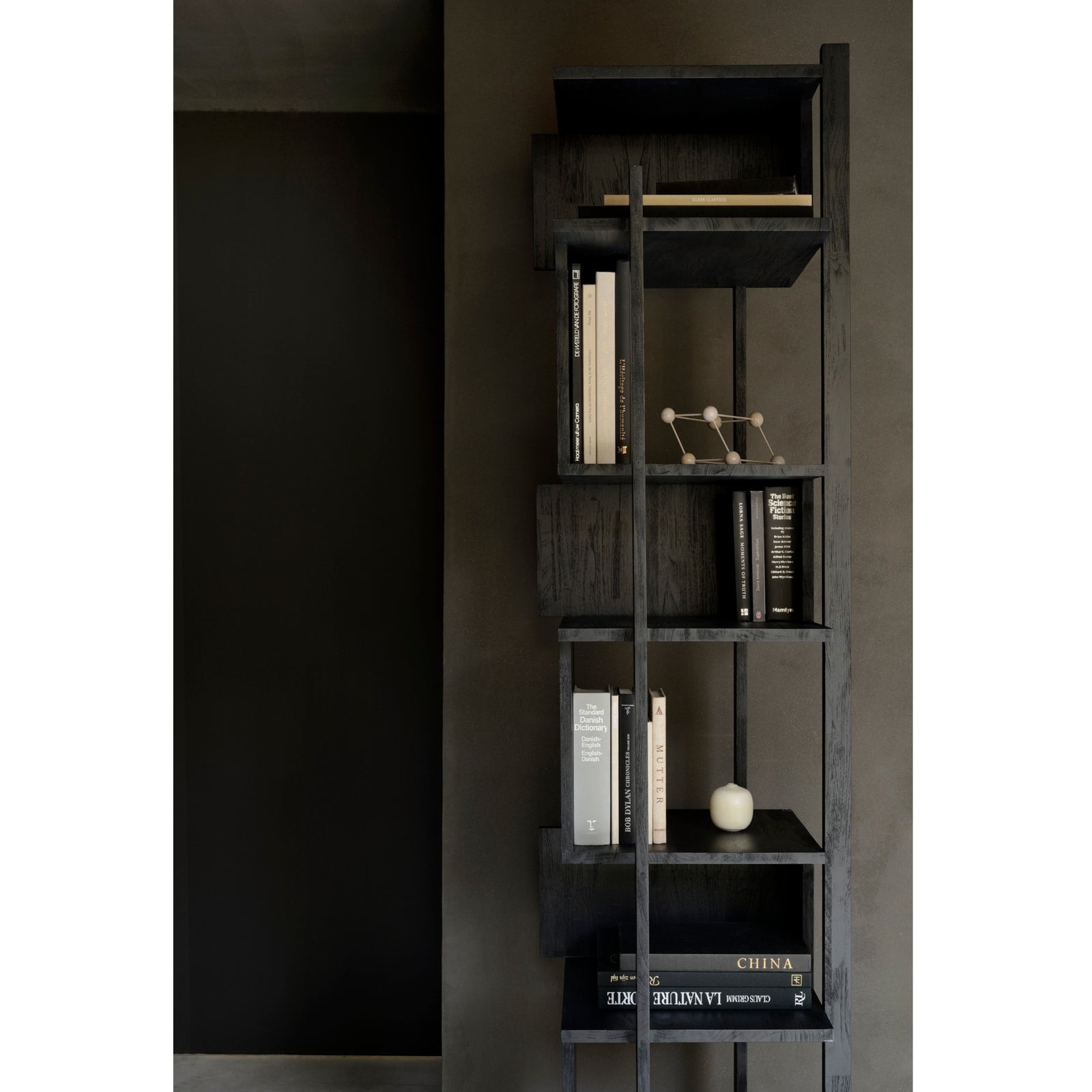 Teak Abstract Black Column