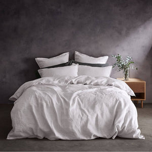 Lazy linen Bed Linen White