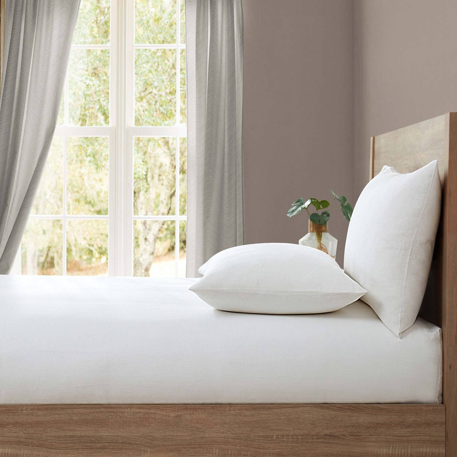 Lazy linen Bed Linen White