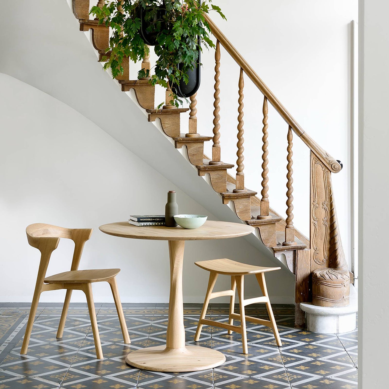 Torsion Round Oak Dining Table