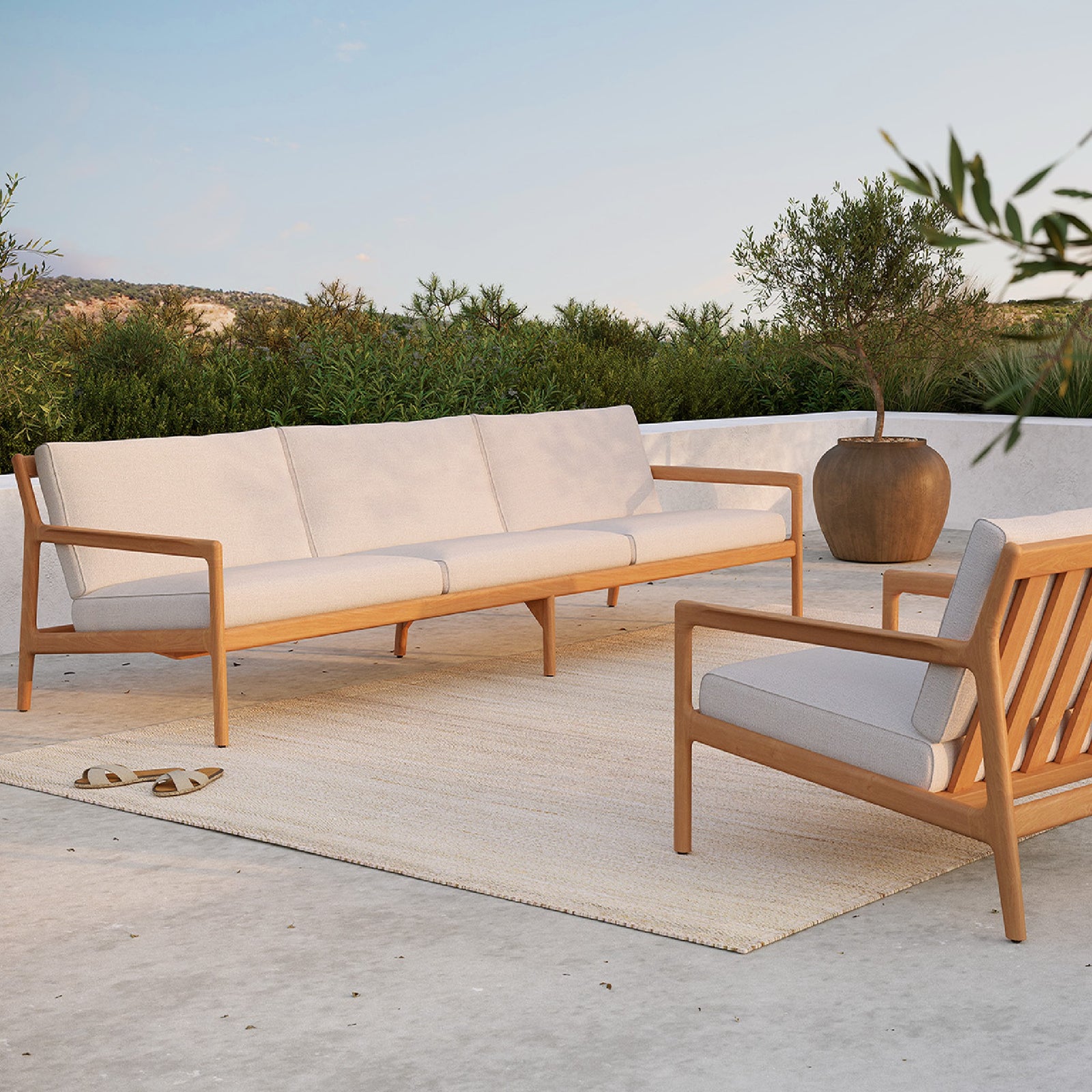 Teak Jack outdoor 3 seater sofa