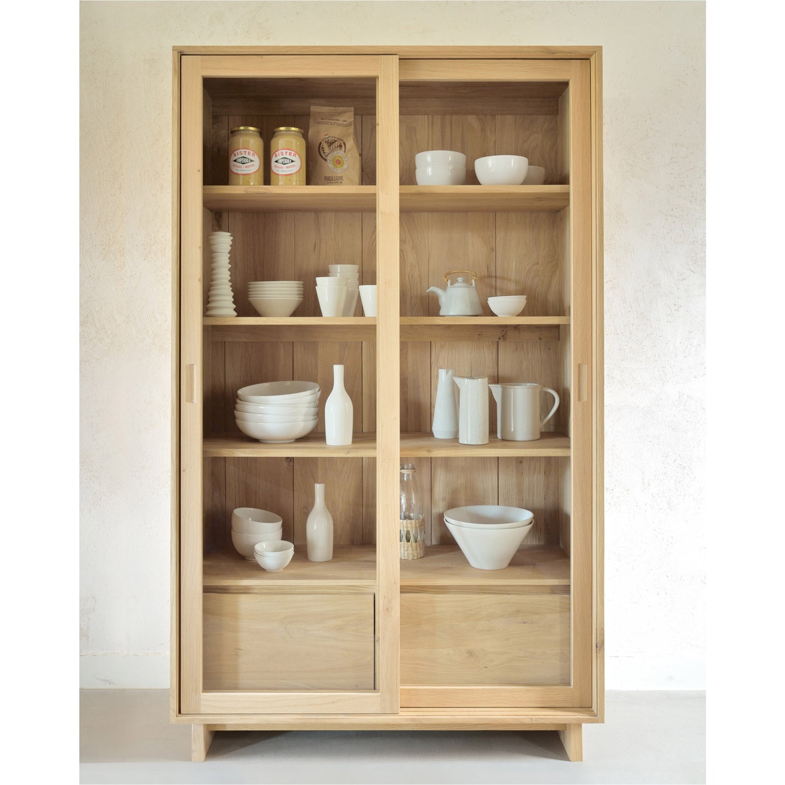 Oak Wave Storage Cupboard